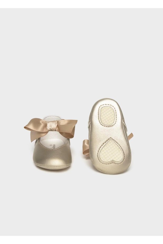 Newborn Baby Girl Bowknot Booties Shoes Beige