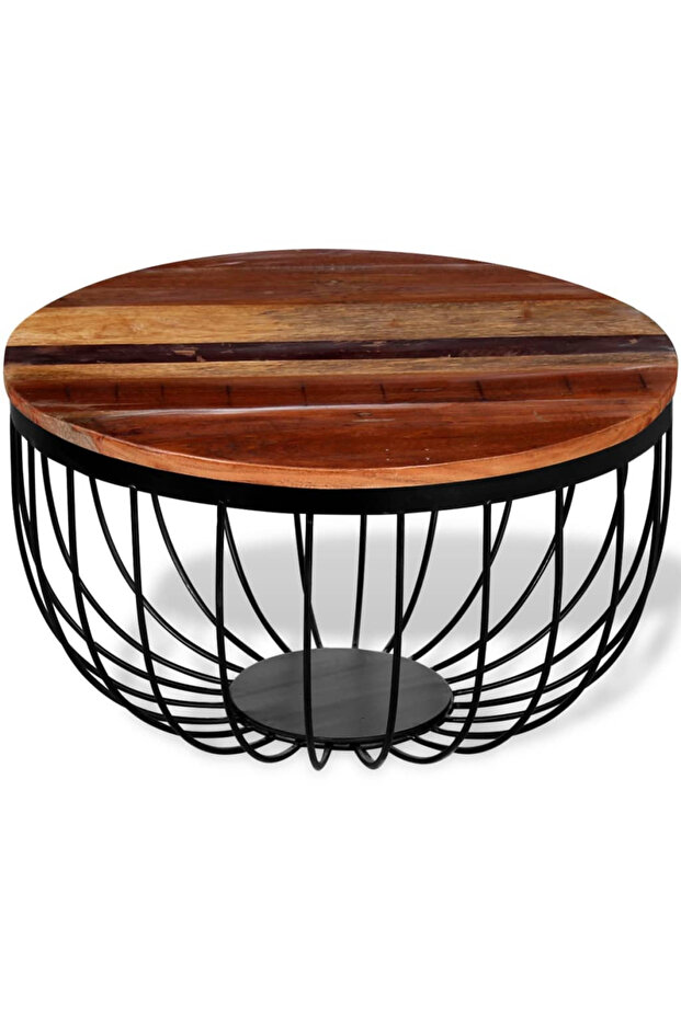 Coffee table, solid recycled wood - 3