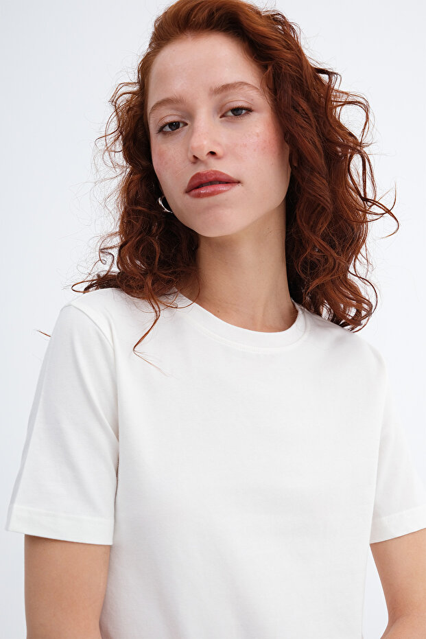 Bisiklet Yaka Basic T-shirt P1903 - 3