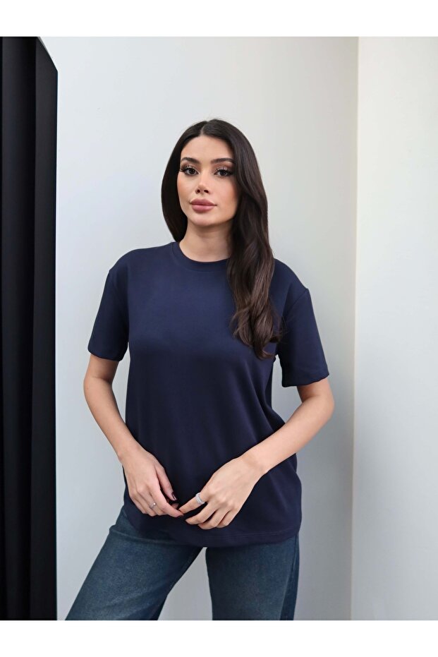 Bisiklet Yaka Modal Tshirt - 2