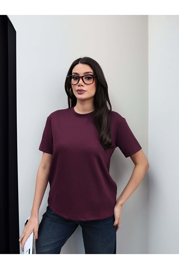 Bisiklet Yaka Modal Tshirt - 5