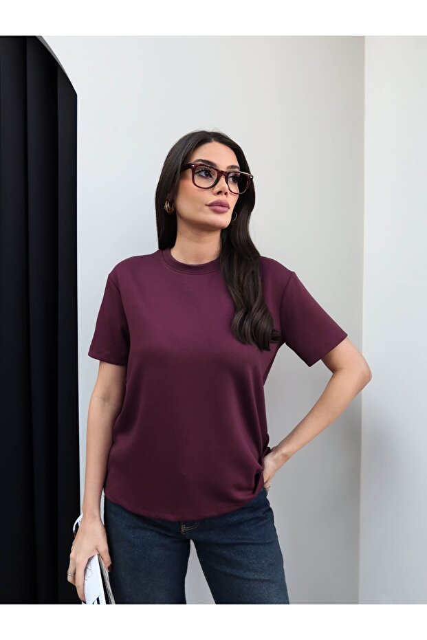 Bisiklet Yaka Modal Tshirt - 2