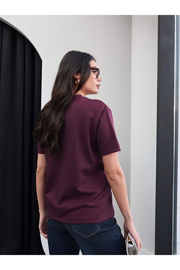 Bisiklet Yaka Modal Tshirt - 4