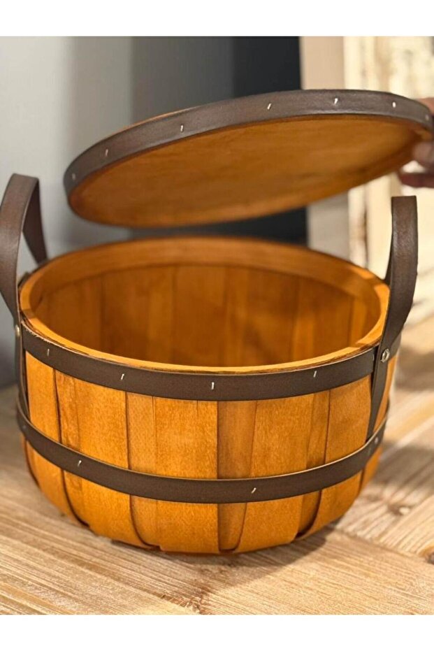 سلة خوص بغطاء Wicker Basket with Lid - 2