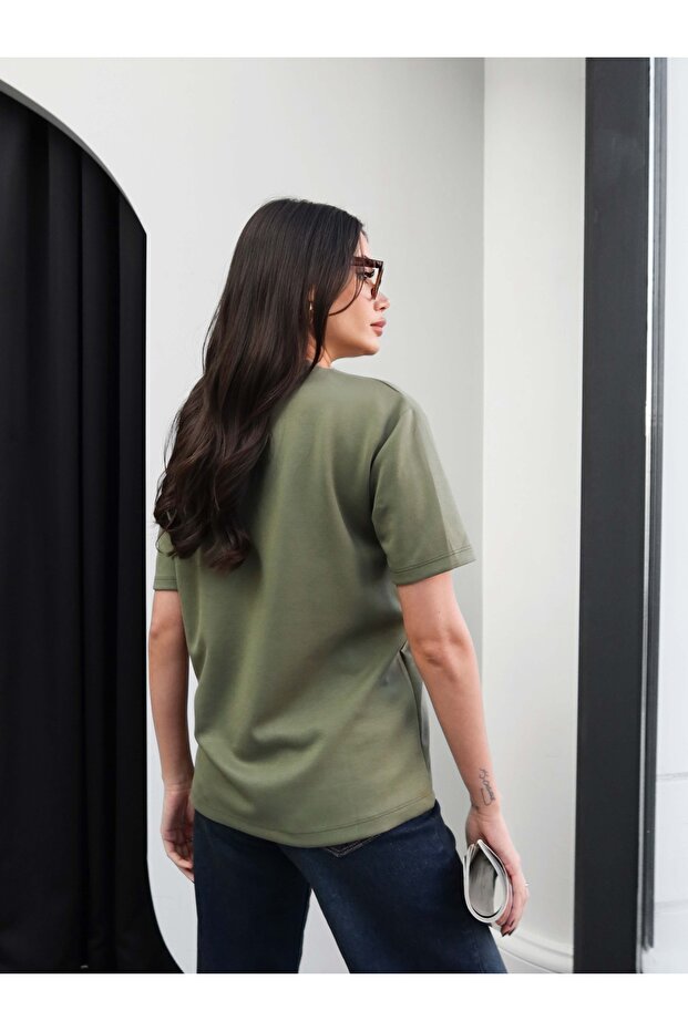 Bisiklet Yaka Modal Tshirt - 5