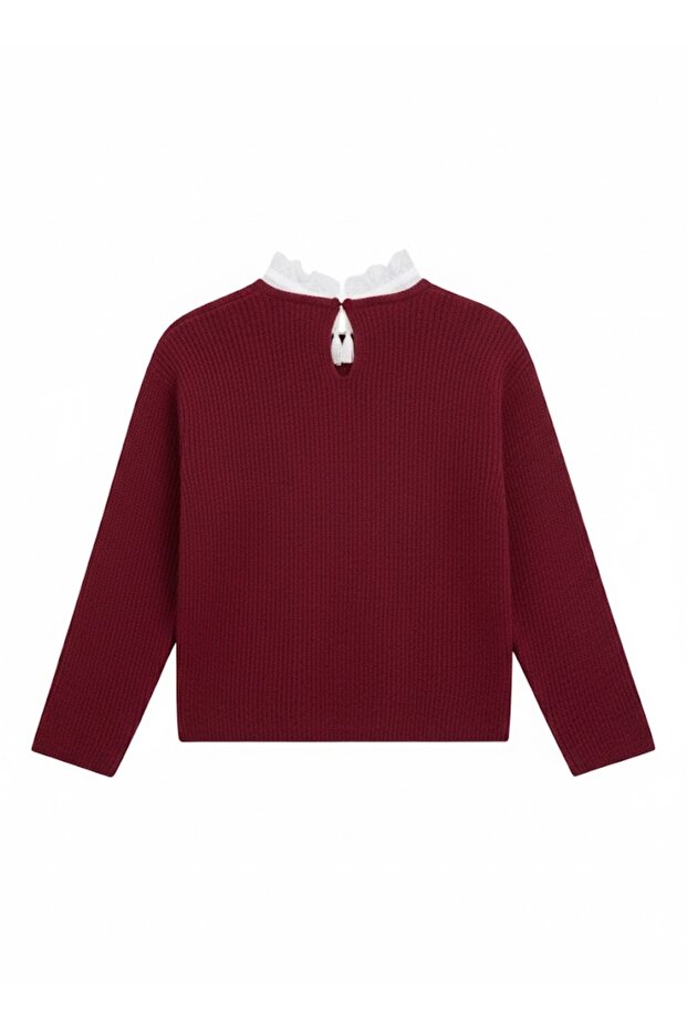 LS SWEATER WITH LACE - 2