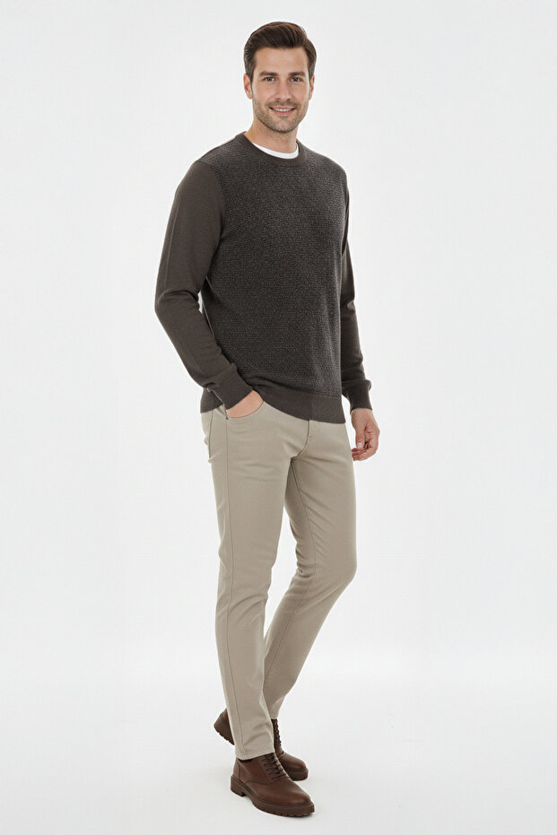 سترة رجالية برقبة دائرية - 2