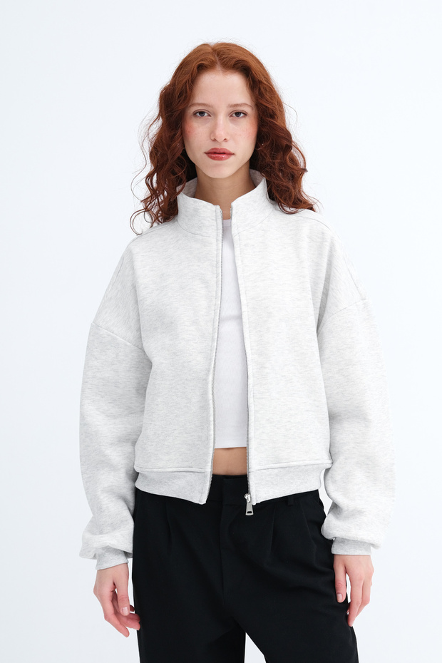 Simli Şardonlu Sweatshirt H12705 - 3
