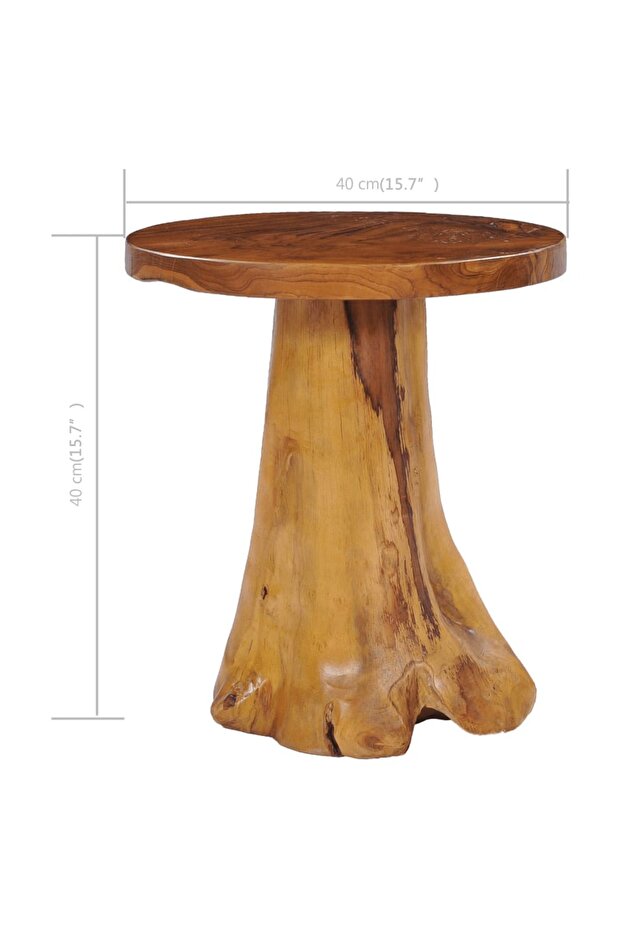Coffee table, 40x40 cm, solid teak wood - 4