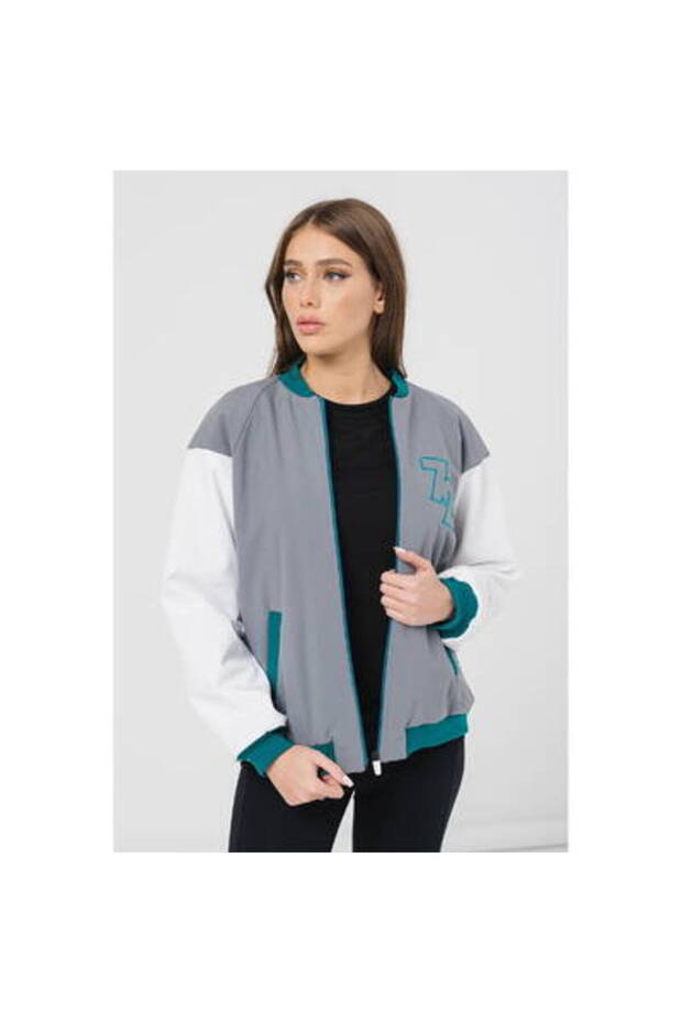 Gray Petrol Bomber Jacket S - 5