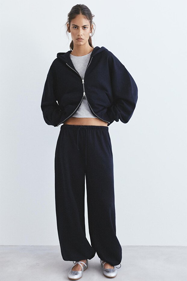 Fermuarlı kapüşonlu sweatshirt - 3