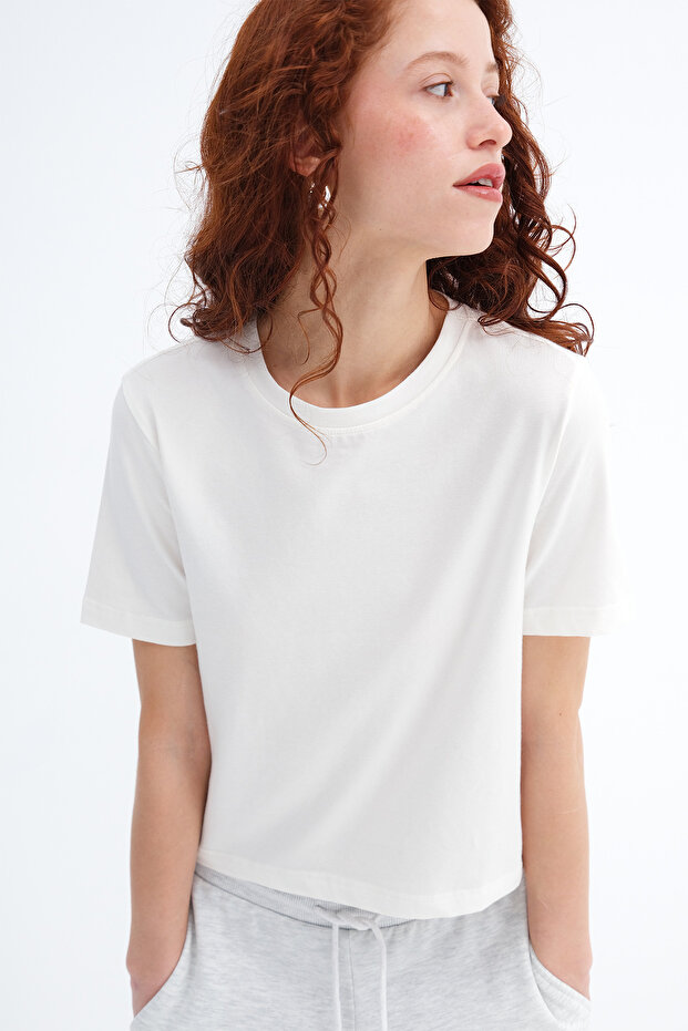 Bisiklet Yaka Basic T-shirt P1903 - 2