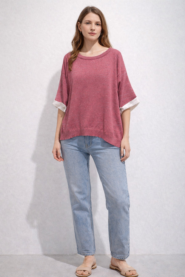 Twomail Simli Triko Bluz - 1