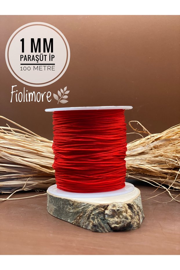 Parachute Cord Red Color 1 mm 1St Quality (1 Spool 45 Meters) Jewelry Bracelet Cord