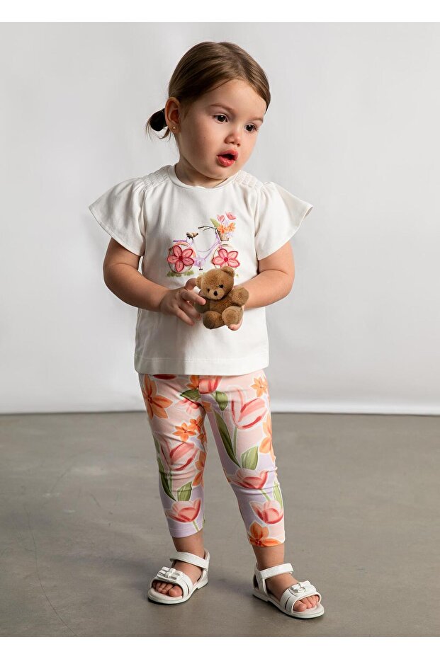 Baby Girl Printed Leggings Set Pink