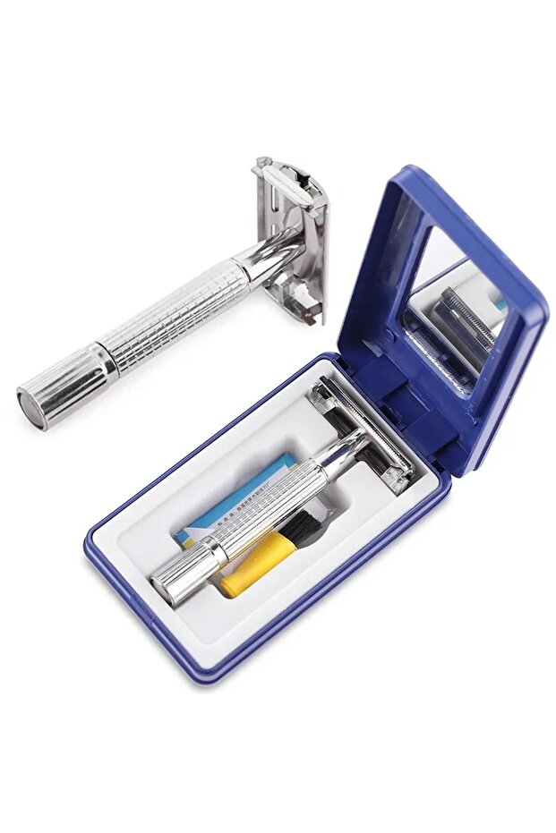 114-Razor Men's Double Edge Beard Shaving Razor - Traditional Classic Safety Razor for Barber Stylin