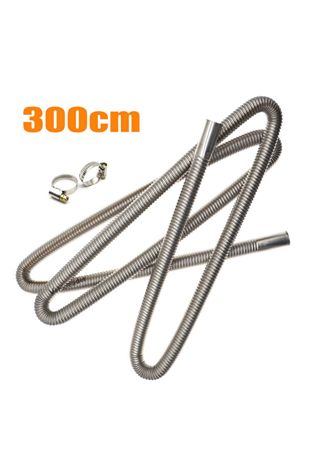 300cm Length 60-200cm Dual-layer Car Heater Exhaust Pipe Stainless Steel For Webasto Eberspacher Air