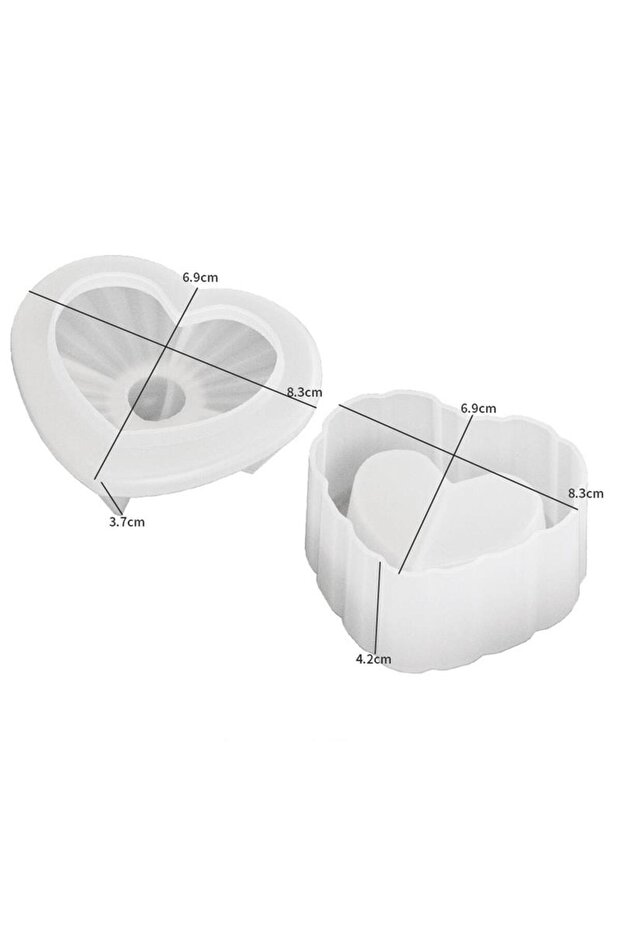 04 DIY Love Candle Cup Resin Molds Handmade Aromatherapy Gypsum Candlestick Storage Jar Mold Chocola