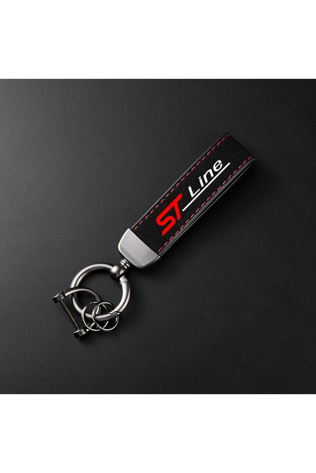 black red For Ford Kuga Mondeo MK5 PUMA Fcous MK4 MK3 MK8 Fiesta ST Line Keychain gift keyring Acces