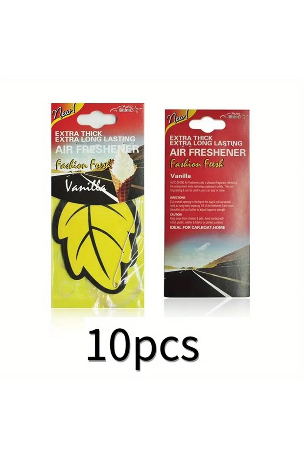 10Pcs-vanilla 3-60pcs Car Air Freshener Natural scented tea paper Auto Hanging Vanilla perfume fragr