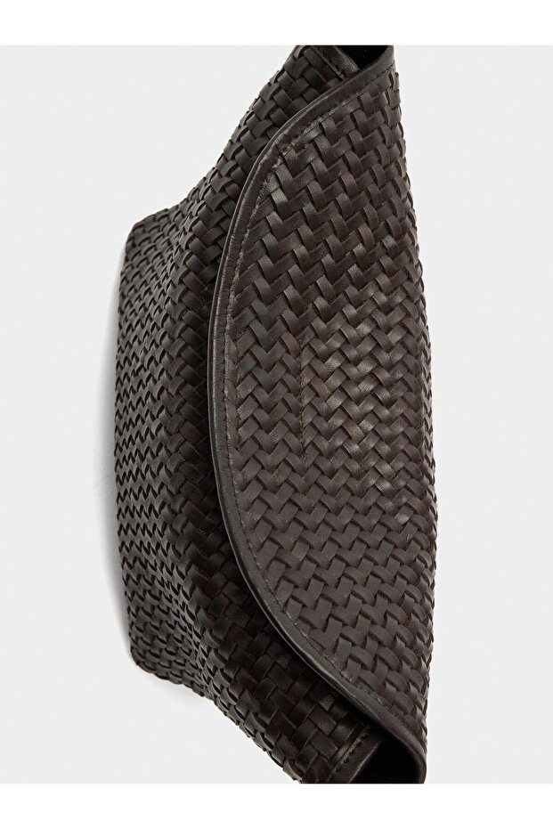 Kadın Örme Deri Omuz Çantası - 3