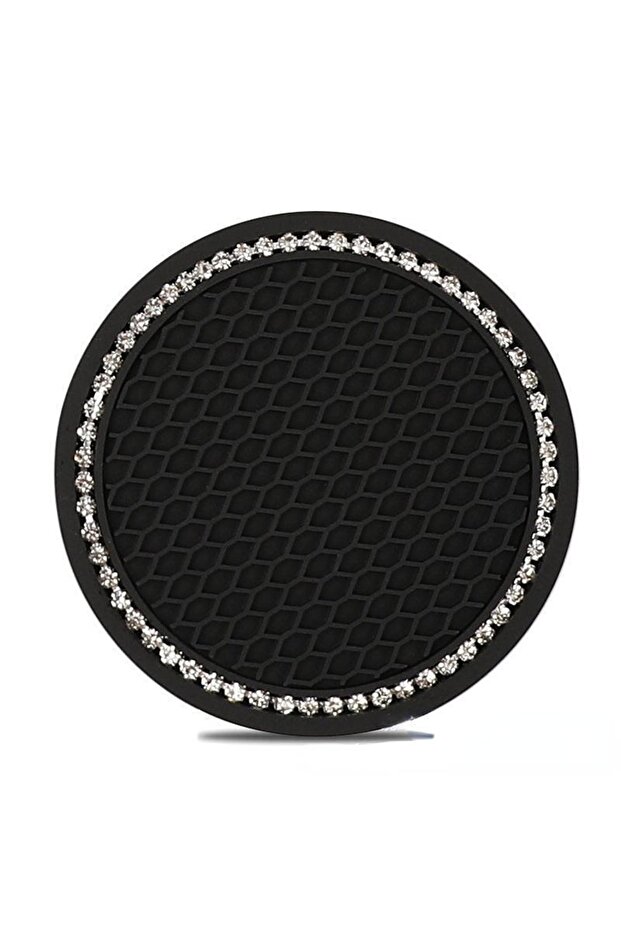 Black-1Pc Car Coaster Water Cup Bottle Holder Anti-slip Pad Mat Silica Gel For Interior Decoration C