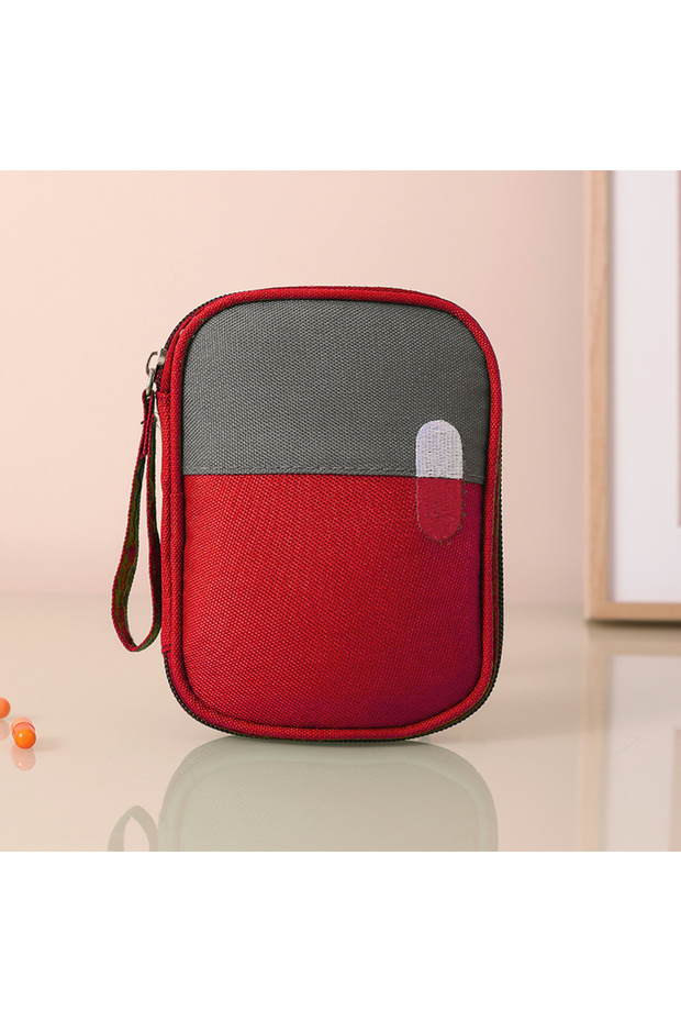 small pink bortable medicine bags, emergency school health kits, mandatory equipment for students re