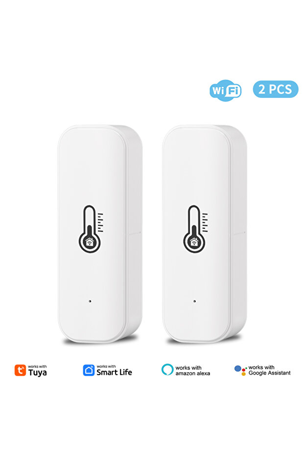 2pcs Tuya WiFi Temperature Humidity Sensor Smart Life Remote Monitor For Smart Home Work with Alexa