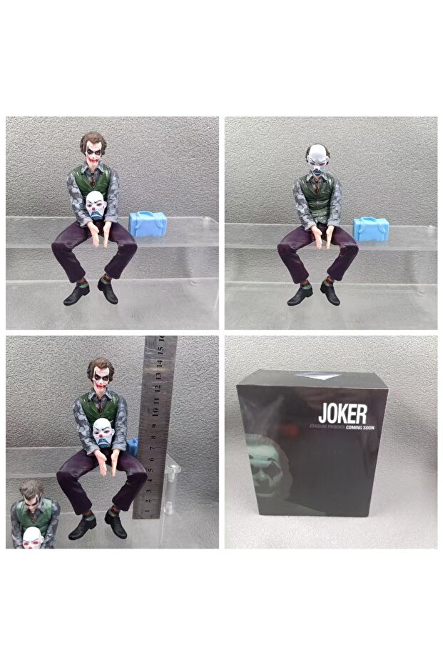 16cm - With box New Joker Heath Ledger Action Figures Car Roof Decoration Portable Wild Mask Statue