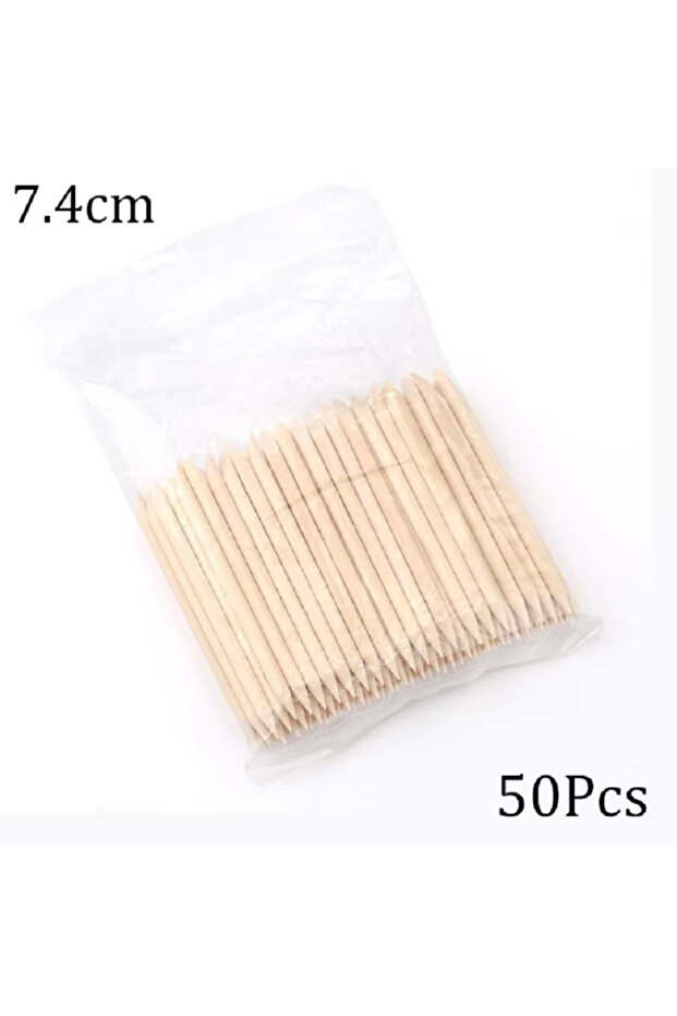 50pcs-7.4cm 100/50Pcs Orange Wood Nail Sticks Double Sided Cuticle Pusher Remover Rhinestones Dottin