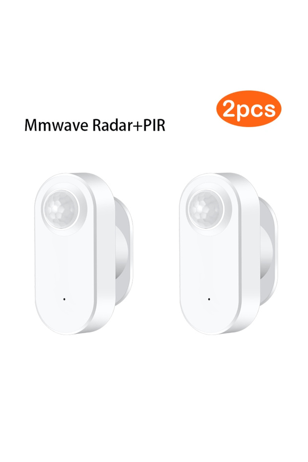 24Mmwave PIR 2pc Zigbee Human Presence+ PIR Motion Detection Sensor Luminance Detector Battery opera