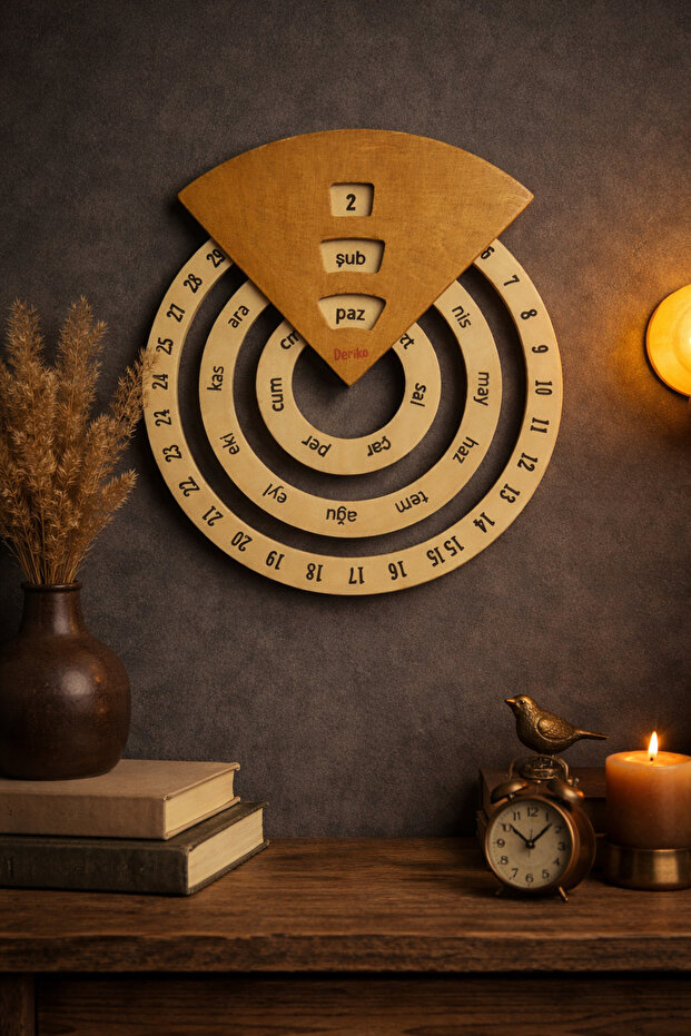 Ahşap Sonsuz Dekor Takvim - 4