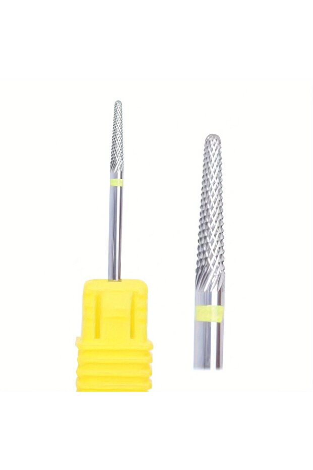 Yellow XF 3/32" Quality Professional Tungsten Carbide Dead Skin Remover Nail Drill Bits Safe Carbide
