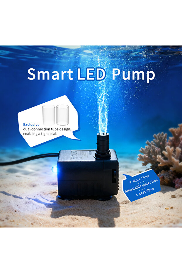 مضخة مياه USB فائقة الكفاءة وصامتة للحيوانات الأليفة مع مؤشر LED للقطط، لون أسود، قطعة واحدة