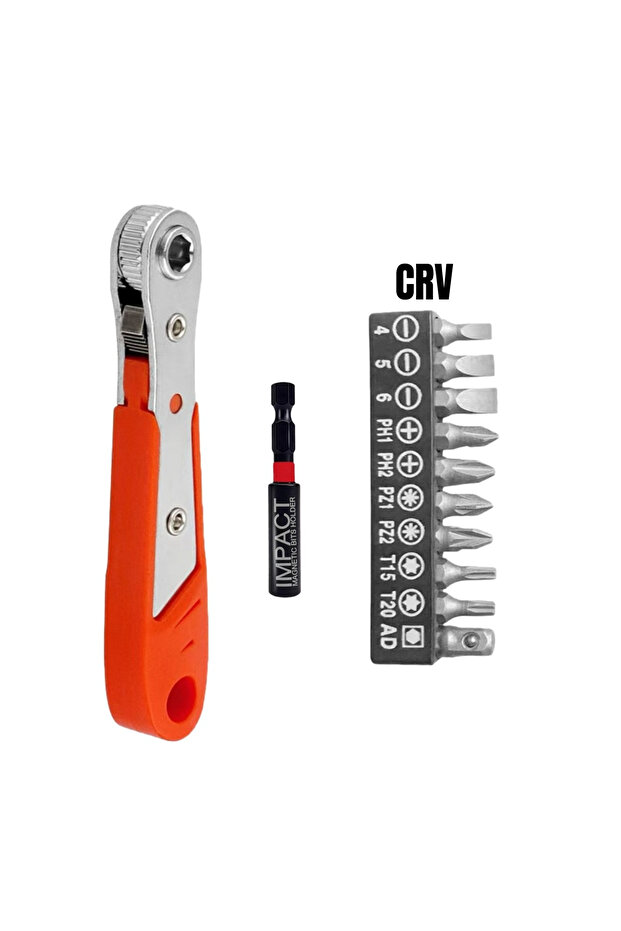 PRO-RED C012 Right Angle Screwdriver Set T25, Mini Ratcheting 90 Degree Offset Wrench Kit, Pocket To