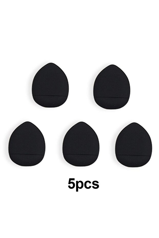 5 black in bag 5/10Pcs Mini Finger Puff Foundation Small Air Cushion Powder Sponge Face Concealer BB