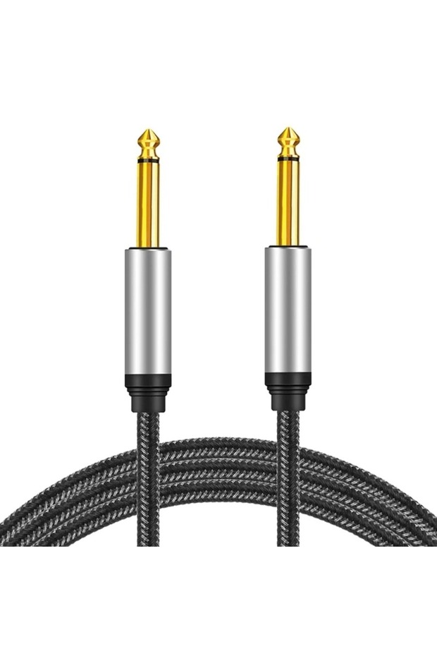 5M 16.4FT black 6.35mm to 6.35mm Mono Jack 1/4" TS Cable Unbalanced Guitar Patch Cords/Instrument Ca