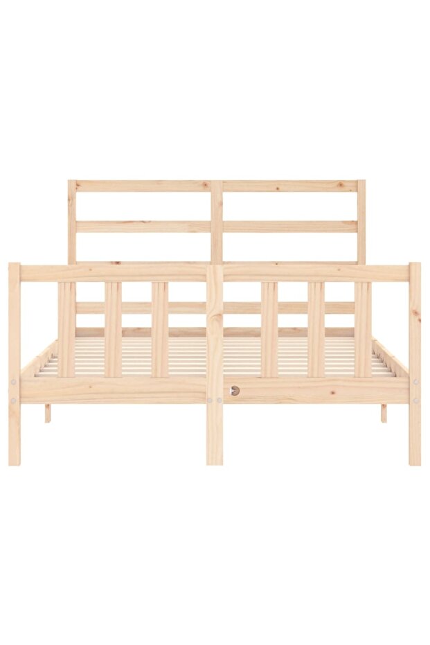 4FT Bed Frame with Headboard, Small Double, Solid Wood - 6