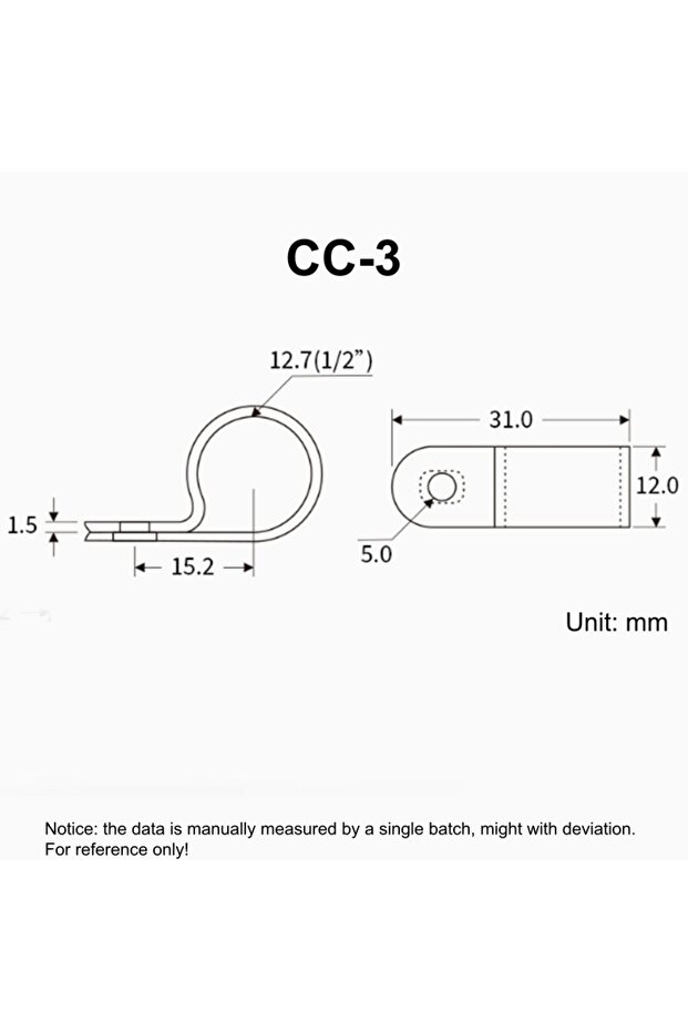 CC-3 أبيض 100 قطعة مشابك كابلات بيضاء على شكل حرف R، تثبيت بالبراغي، نايلون PA66 بلاستيك، مكتب كهربائي