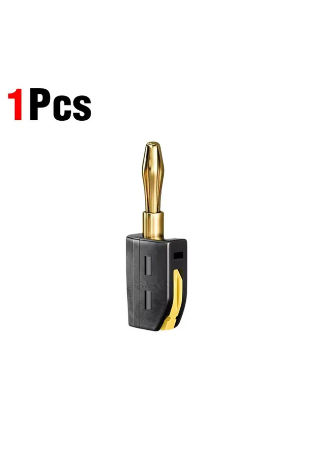 1Pcs Black Portable 32A 4mm Banana Plug Solderless Quick Connect High Current Gold-Plated Banana Con