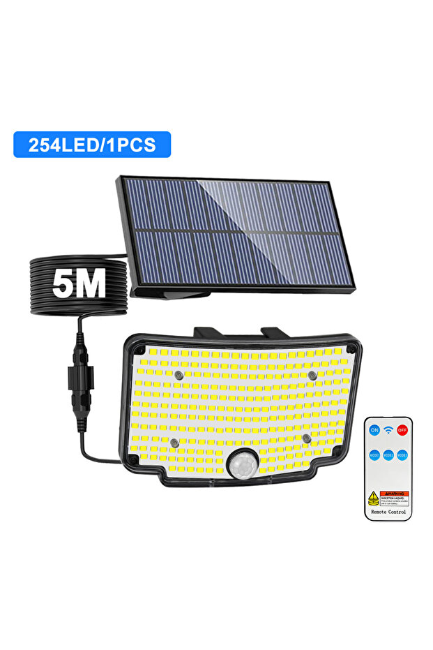 254LED 1PC 254/243LED Outdoor Solar Lights Garden Solar Powered Security Light Flood Light Motion Se