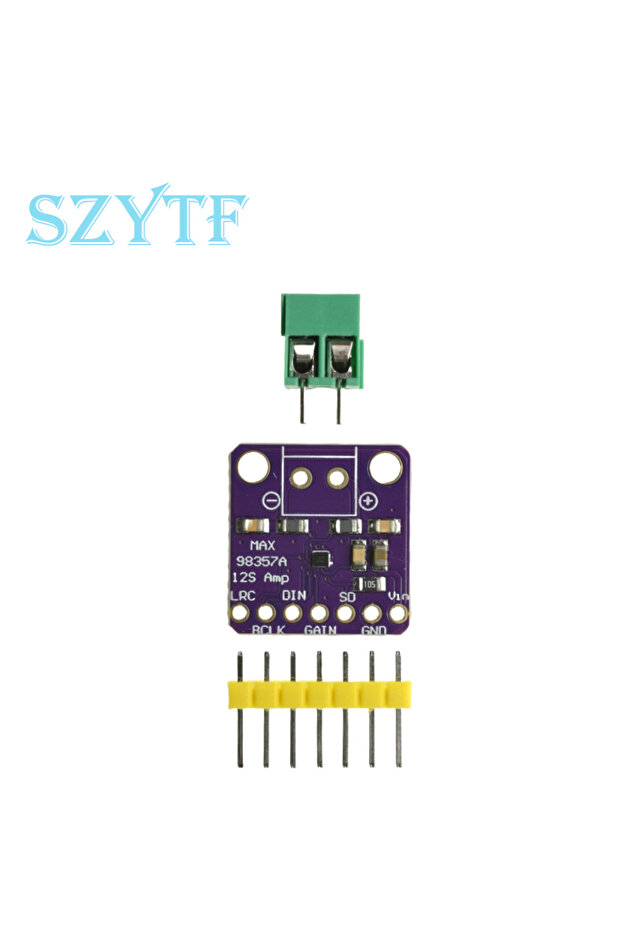 SZYTF قطعة واحدة، من 1 إلى 20 قطعة، مضخم صوت MAX98357A I2S من الفئة D - وحدة طاقة رقمية 3 واط لمكبرات الصوت التي يتم تجميعها يدويًا