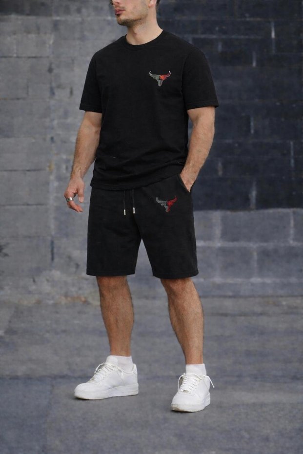 Small Bull Printed Shorts T-Shirt Set