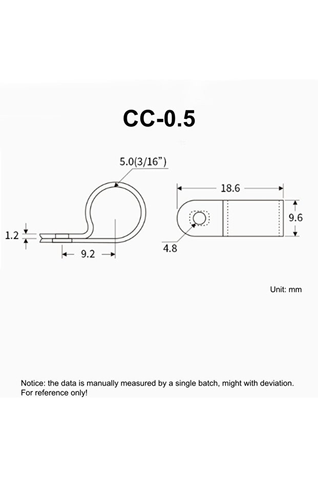 CC-0.5 أبيض 100 قطعة مشابك كابلات بيضاء على شكل حرف R للتثبيت بالبراغي، مصنوعة من النايلون PA66 البلاستيكي، مناسبة للمكاتب والأجهزة الإلكترونية المكتبية