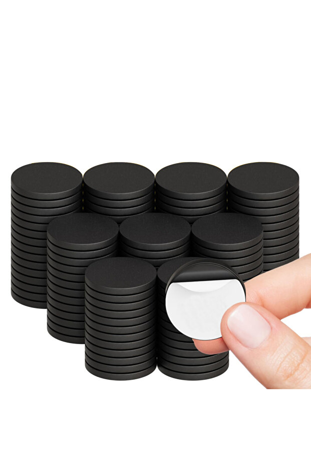 100 Pcs 100 Pcs Magnetic Dots - Self Adhesive Magnet Dots (0.8' X 0.8') Peel & Stick Magnetic Circle