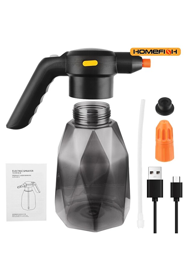 2L Rechargeable Electric Handheld Sprinkler Atomizing Watering Can Water Sprayer for Garden Plants