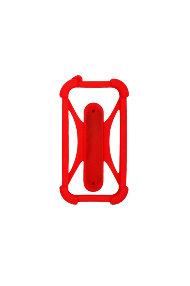 غلاف هاتف بحلقة سيليكون حمراء بنمط مميز، متعدد الوظائف، مقاوم للسقوط وقابل للتمدد لحماية الهاتف.