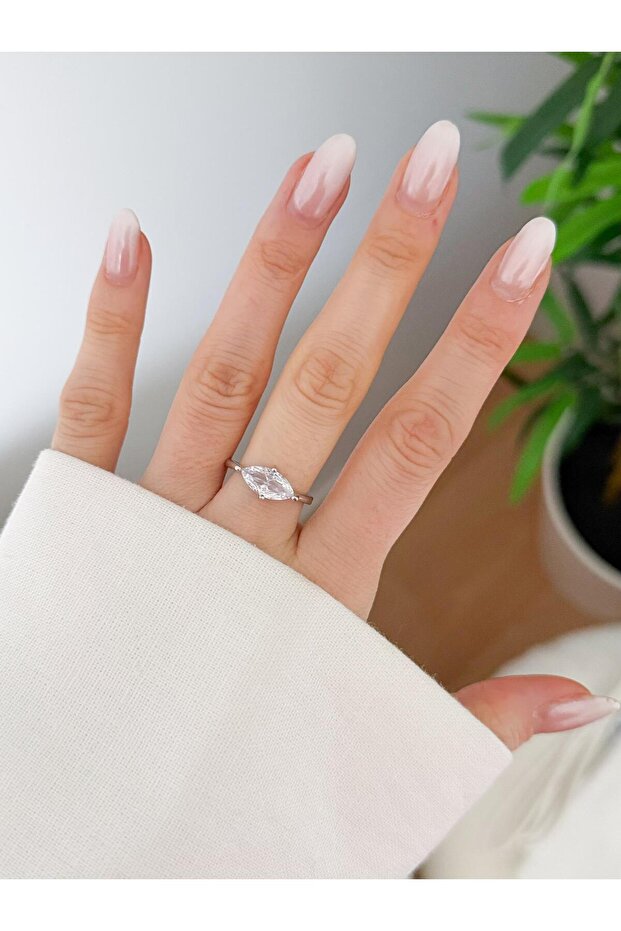 خاتم من الفولاذ بحجر واحد (قابل للتعديل) - 1