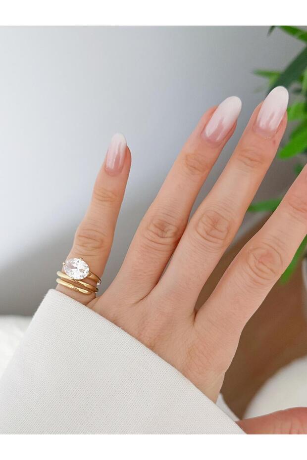 Steel Single Stone Pinky Ring (Adjustable)