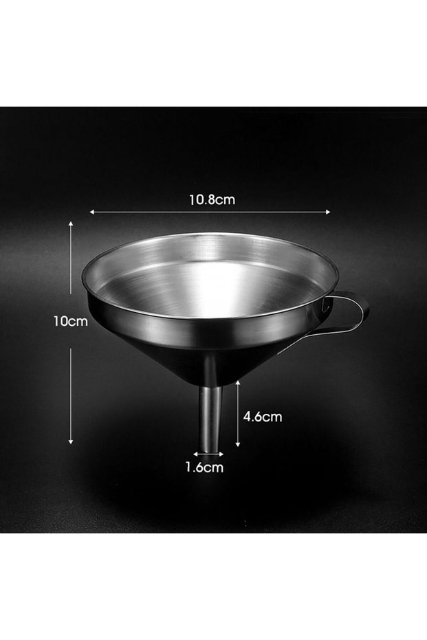 1 Stainless Steel Funnel Kitchen Oil Liquid Metal Funnel with Detachable Filter Wide Mouth Funnel f.